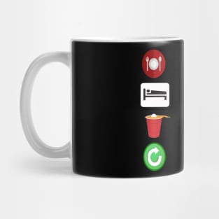 Eat, Sleep, Beer Pong, Repeat Mug